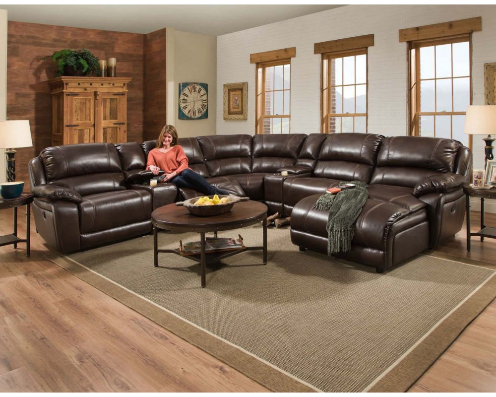 Faulkner Chocolate Large Reclining Sectional